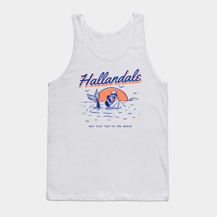 Hallandale Beach Get Your Tail To The Beach Design Tank Top